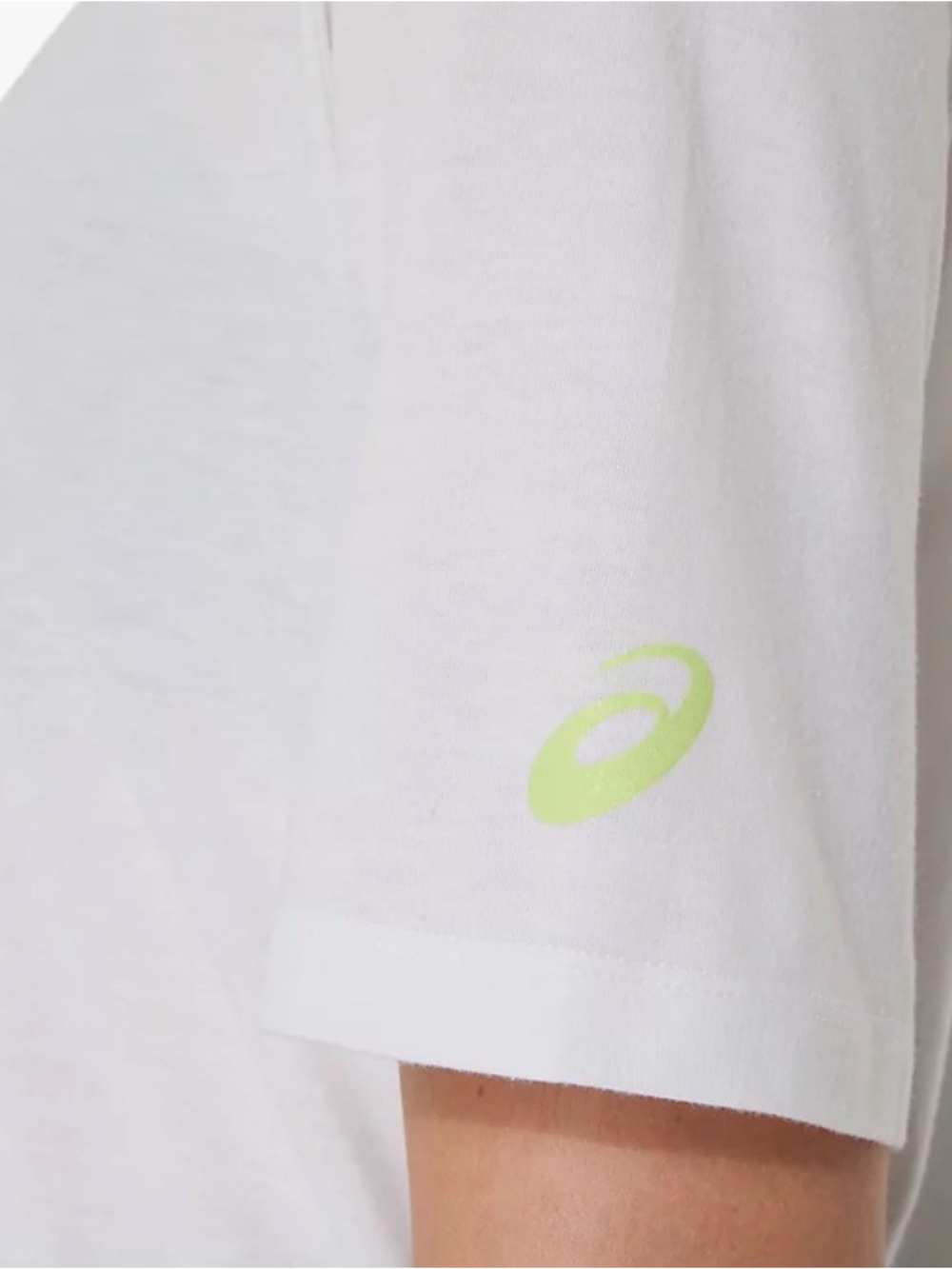 Asics White Short Sleeve Graphic Tee Oversized Unisex with Sunset Size 2XL - Picture 6 of 6
